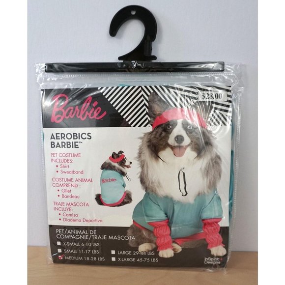 New Aerobics Barbie Pet Dog Halloween Costume Outfit Size Medium - Picture 3 of 6